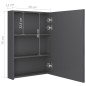 vidaXL Armario de baño con espejo y luz LED gris 50x13x70 cm