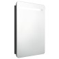 vidaXL Armario de baño con espejo LED negro brillante 60x11x80 cm vidaXL Armario de baño con espejo LED negro brillante 60x11x80 cm