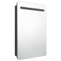 vidaXL Armario de baño con espejo LED negro brillante 60x11x80 cm vidaXL Armario de baño con espejo LED negro brillante 60x11x80 cm