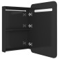 vidaXL Armario de baño con espejo LED negro brillante 60x11x80 cm vidaXL Armario de baño con espejo LED negro brillante 60x11x80 cm