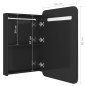 vidaXL Armario de baño con espejo LED negro brillante 60x11x80 cm vidaXL Armario de baño con espejo LED negro brillante 60x11x80 cm