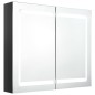 vidaXL Armario de baño con espejo LED negro brillante 80x12x68 cm vidaXL Armario de baño con espejo LED negro brillante 80x12x68 cm