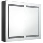 vidaXL Armario de baño con espejo LED negro brillante 80x12x68 cm vidaXL Armario de baño con espejo LED negro brillante 80x12x68 cm