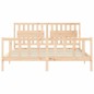 vidaXL Estructura de cama de matrimonio con cabecero madera maciza