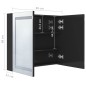 vidaXL Armario de baño con espejo LED negro brillante 80x12x68 cm vidaXL Armario de baño con espejo LED negro brillante 80x12x68 cm