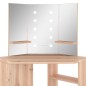 vidaXL Tocador de esquina con LED roble 111x54x141,5 cm vidaXL Tocador de esquina con LED roble 111x54x141,5 cm