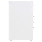 vidaXL Armario archivador móvil metal blanco 28x41x69 cm