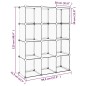 vidaXL Estantería de cubos con 12 compartimentos negro PP vidaXL Estantería de cubos con 12 compartimentos negro PP