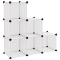 vidaXL Estantería de cubos con 6 compartimentos PP transparente vidaXL Estantería de cubos con 6 compartimentos PP transparente