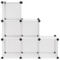 vidaXL Estantería de cubos con 6 compartimentos PP transparente vidaXL Estantería de cubos con 6 compartimentos PP transparente