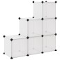 vidaXL Estantería de cubos con 6 compartimentos PP transparente vidaXL Estantería de cubos con 6 compartimentos PP transparente