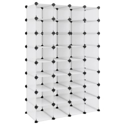 vidaXL Zapatero PP transparente 93x36,5x140 cm