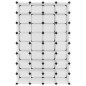 vidaXL Zapatero PP transparente 93x36,5x140 cm