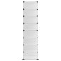 vidaXL Zapatero PP transparente 93x36,5x140 cm