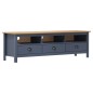 vidaXL Mueble de TV Hill madera maciza de pino gris 158x40x47 cm vidaXL Mueble de TV Hill madera maciza de pino gris 158x40x47 cm