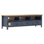 vidaXL Mueble de TV Hill madera maciza de pino gris 158x40x47 cm vidaXL Mueble de TV Hill madera maciza de pino gris 158x40x47 cm