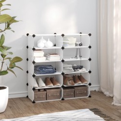 vidaXL Zapatero PP transparente 84x32x88,5 cm