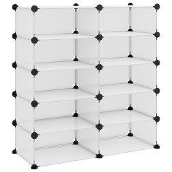 vidaXL Zapatero PP transparente 84x32x88,5 cm