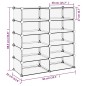 vidaXL Zapatero PP transparente 84x32x88,5 cm vidaXL Zapatero PP transparente 84x32x88,5 cm