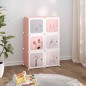 vidaXL Estantería infantil de cubos con 6 compartimentos rosa PP vidaXL Estantería infantil de cubos con 6 compartimentos rosa PP