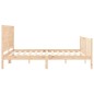 vidaXL Estructura de cama de matrimonio con cabecero madera maciza