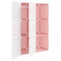 vidaXL Estantería infantil de cubos con 6 compartimentos rosa PP vidaXL Estantería infantil de cubos con 6 compartimentos rosa PP