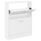 vidaXL Mueble zapatero madera contrachapada blanco 59x17x81 cm vidaXL Mueble zapatero madera contrachapada blanco 59x17x81 cm
