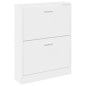 vidaXL Mueble zapatero madera contrachapada blanco 59x17x81 cm vidaXL Mueble zapatero madera contrachapada blanco 59x17x81 cm