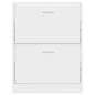 vidaXL Mueble zapatero madera contrachapada blanco 59x17x81 cm vidaXL Mueble zapatero madera contrachapada blanco 59x17x81 cm