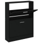 vidaXL Mueble zapatero madera contrachapada negro 59x17x81 cm vidaXL Mueble zapatero madera contrachapada negro 59x17x81 cm