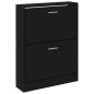 vidaXL Mueble zapatero madera contrachapada negro 59x17x81 cm vidaXL Mueble zapatero madera contrachapada negro 59x17x81 cm