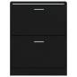 vidaXL Mueble zapatero madera contrachapada negro 59x17x81 cm vidaXL Mueble zapatero madera contrachapada negro 59x17x81 cm