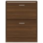vidaXL Mueble zapatero madera contrachapada marrón roble 59x17x81 cm