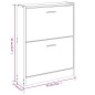 vidaXL Mueble zapatero madera contrachapada marrón roble 59x17x81 cm