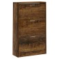 vidaXL Mueble zapatero madera contrachapada roble ahumado 63x24x103 cm vidaXL Mueble zapatero madera contrachapada roble ahumado 63x24x103 cm