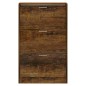 vidaXL Mueble zapatero madera contrachapada roble ahumado 63x24x103 cm vidaXL Mueble zapatero madera contrachapada roble ahumado 63x24x103 cm