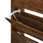 vidaXL Mueble zapatero madera contrachapada roble ahumado 63x24x103 cm vidaXL Mueble zapatero madera contrachapada roble ahumado 63x24x103 cm