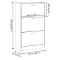 vidaXL Mueble zapatero madera contrachapada roble ahumado 63x24x103 cm vidaXL Mueble zapatero madera contrachapada roble ahumado 63x24x103 cm