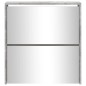 vidaXL Mueble zapatero con espejo 2 niveles gris hormigón 63x17x67 cm vidaXL Mueble zapatero con espejo 2 niveles gris hormigón 63x17x67 cm