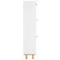 vidaXL Zapatero madera contrachapada blanco ratán natural 52x25x115 cm