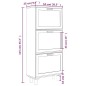 vidaXL Zapatero madera contrachapada blanco ratán natural 52x25x115 cm