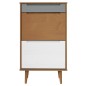 vidaXL Zapatero MOLDE madera maciza de pino marrón 59,5x35x103 cm vidaXL Zapatero MOLDE madera maciza de pino marrón 59,5x35x103 cm