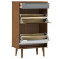 vidaXL Zapatero MOLDE madera maciza de pino marrón 59,5x35x103 cm vidaXL Zapatero MOLDE madera maciza de pino marrón 59,5x35x103 cm