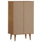 vidaXL Zapatero MOLDE madera maciza de pino marrón 59,5x35x103 cm vidaXL Zapatero MOLDE madera maciza de pino marrón 59,5x35x103 cm