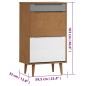 vidaXL Zapatero MOLDE madera maciza de pino marrón 59,5x35x103 cm vidaXL Zapatero MOLDE madera maciza de pino marrón 59,5x35x103 cm