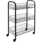Metaltex Carrito de cocina con 3 cestas Siena negro Metaltex Carrito de cocina con 3 cestas Siena negro