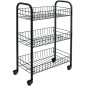 Metaltex Carrito de cocina con 3 cestas Siena negro Metaltex Carrito de cocina con 3 cestas Siena negro