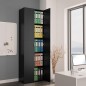vidaXL Armario de oficina de madera contrachapada negro 60x32x190 cm vidaXL Armario de oficina de madera contrachapada negro 60x32x190 cm