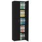vidaXL Armario de oficina de madera contrachapada negro 60x32x190 cm vidaXL Armario de oficina de madera contrachapada negro 60x32x190 cm