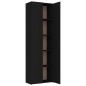 vidaXL Armario de oficina de madera contrachapada negro 60x32x190 cm vidaXL Armario de oficina de madera contrachapada negro 60x32x190 cm